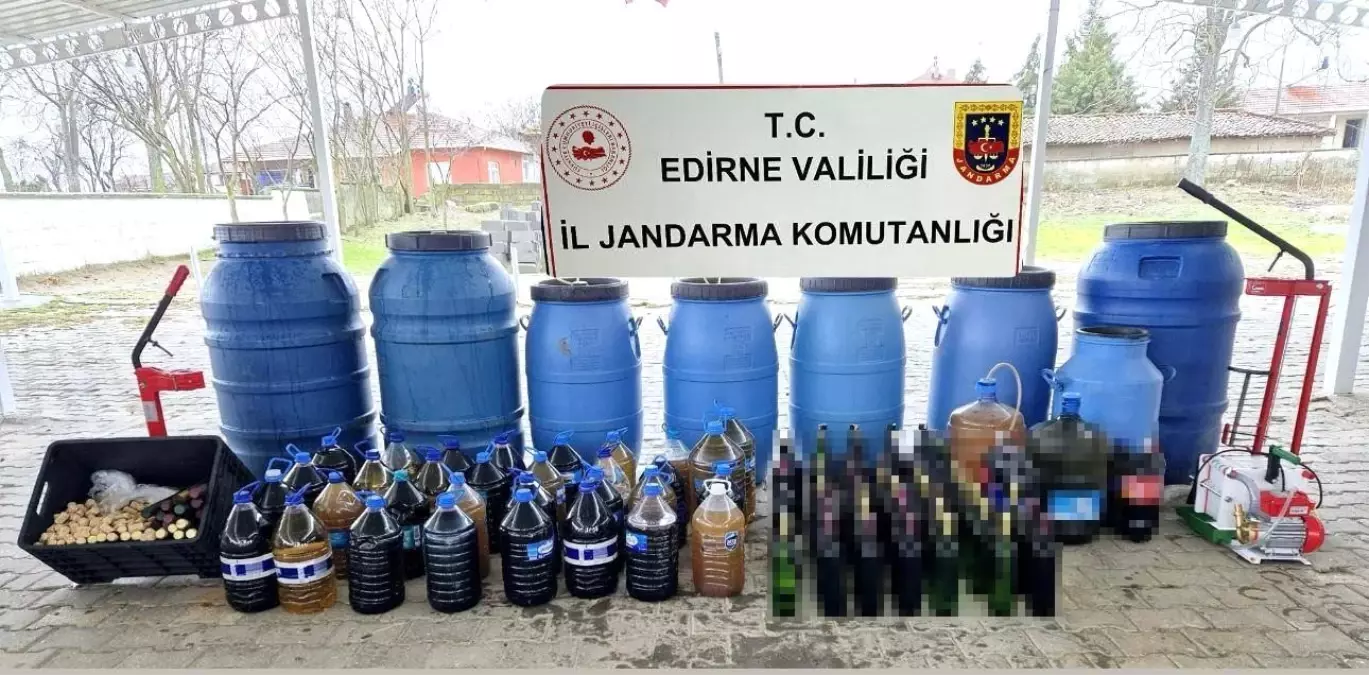 Edirne’de 1560 Litre Kaçak İçki Ele Geçirildi